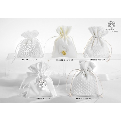 SACCHETTO CONFETTI CUORE - FEDI 13.5 CM. 