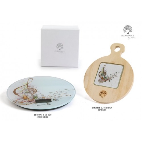 BILANCIA DA CUCINA CHIAVE VIOLINO 20 CM. VETRO 