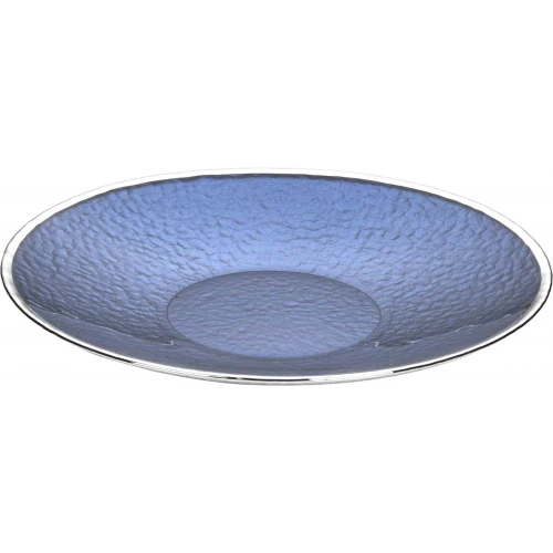 Centrotavola in vetro MASTERPIECE 25cm h.3cm - BLU NOTTE