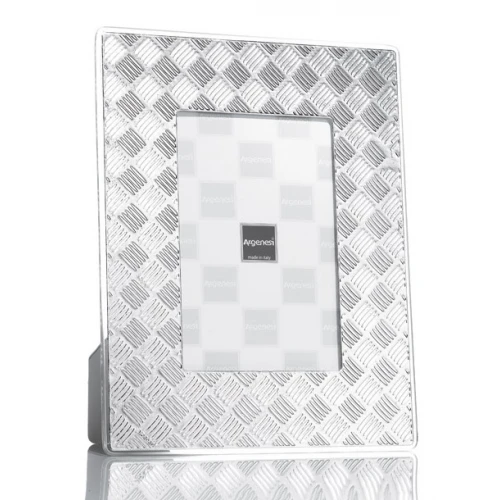 (F.C.) Cornice in vetro UNDERGROUND int.13X18cm / est.23x28cm - ARGENTO