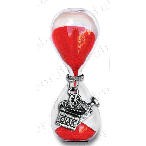 Clessidra laurea Scienza dello spettacolo ciondolo cinepresa 