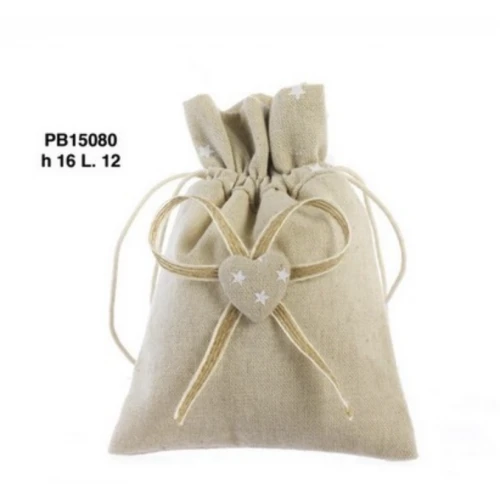 SACCHETTO CONFETTI CUORE 16 CM.