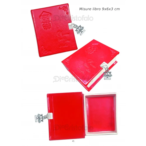 Bomboniera libro portaconfetti ciondolo bilancia -Laurea in giurisprudenza