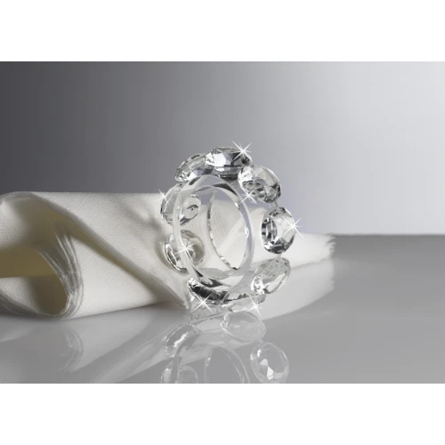 Legatovagliolo Ranoldi in Cristallo con Mezze Sfere Sfaccettate: Bomboniera Matrimonio e Box Regalo