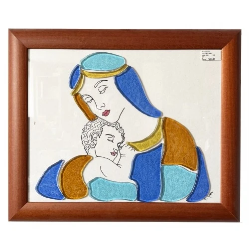 Maternità con applicazioni in vetro colorato