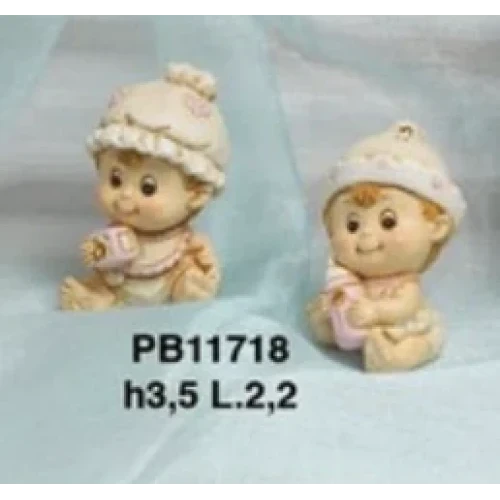 BIMBA CON CAPPELLO 3,5 CM 2 ASSORTIT PORCELLANA