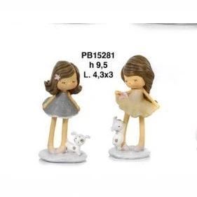 Bimba con cagnolino - Mandorle