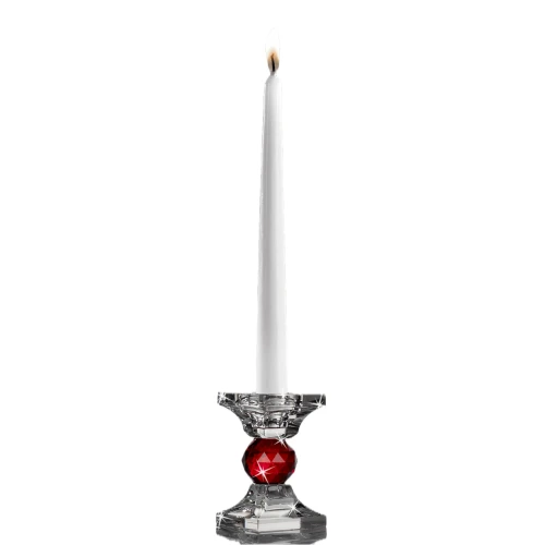 CANDELABRO 1 FIAMME IN CRISTALLO ROSSO - RANOLDI 