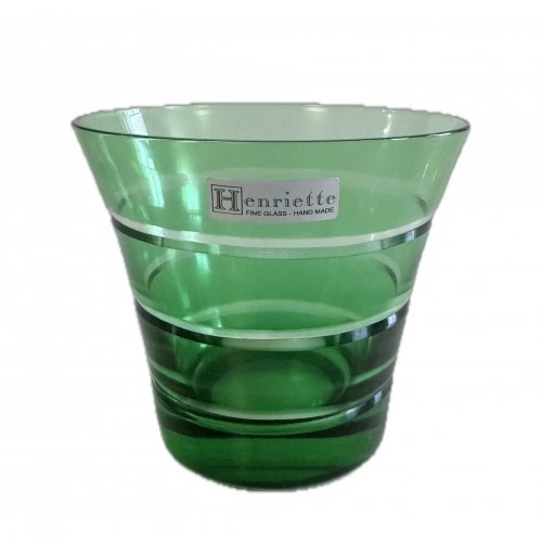 SET 6 BICCHIERI IN VETRO COLORATO VERDE
