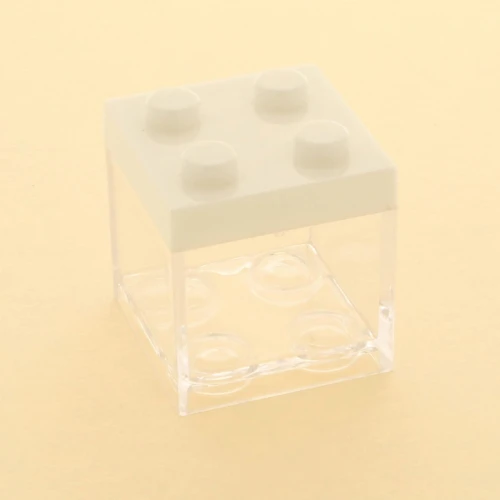 Scatolina per confetti in plexiglass stile Lego