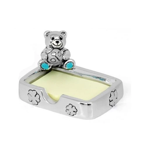 Bomboniera orsetto porta post-it nascita battesimo - Memory 2016