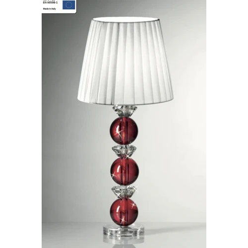 LUME RANOLDI IN CRISTALLO SFERE ROSSE CM.57