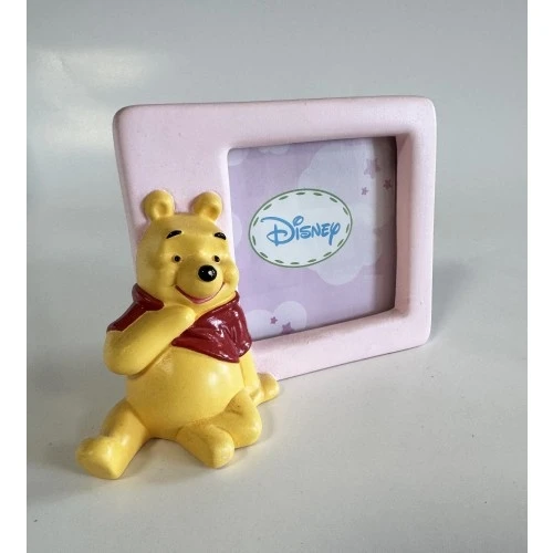 Winnie the Pooh DISNEY PORTAFOTO CERAMICA ORIGINALE EGAN ROSA CM.11x17