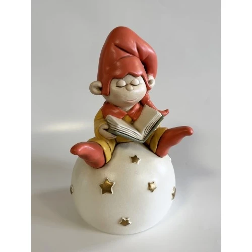 SALVADANAIO CON GNOMO E STELLE CERAMICA EGAN CM.25X15