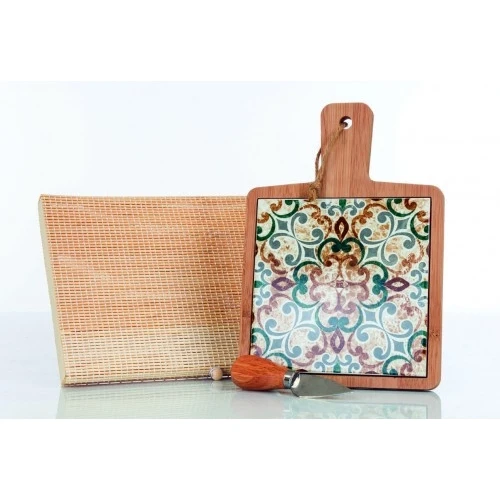 TAGLIERE IN LEGNO E CERAMICA- BOMBONIERE SOLIDALI