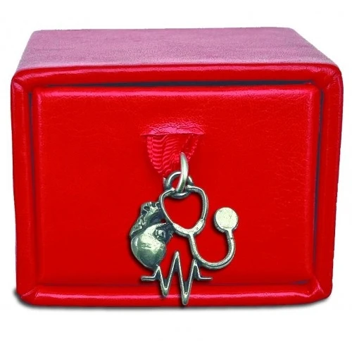 Scatolina porta confetti con ciondolo stetoscopio per laurea in MEDICINA E CHIRURGIA 