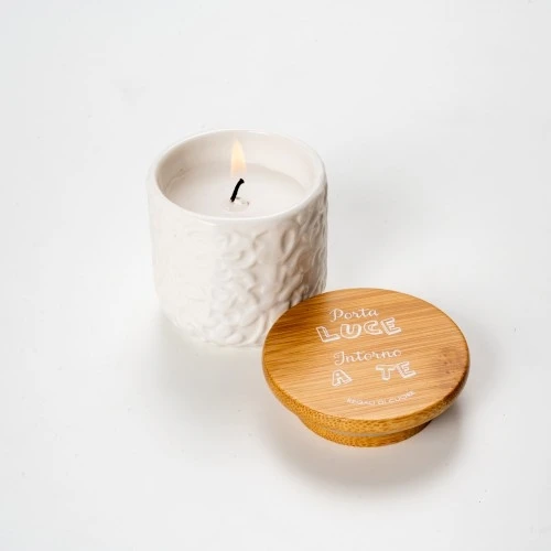 CANDELA CERAMICA PORTA LUCE