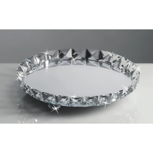 Piatto Tondo in Cristallo con Fondo a Specchio – Ranoldi