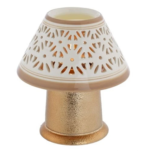 DIFFUSORE LAMPADA CON TEALIGHT - MARRONE