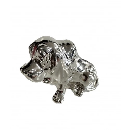 Cagnolino rivestito in argento cm.10x8x6 - Offerta Bomboniere