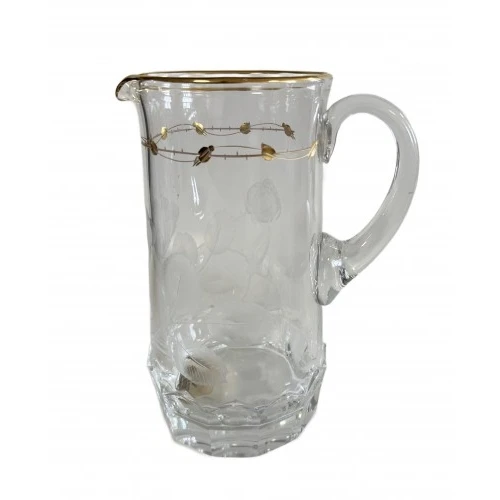 BROCCA IN CRISTALLO MOLATO FILO ORO - MOSER