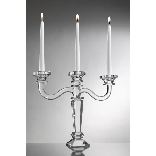 CANDELABRO 3 FIAMME IN CRISTALLO - RANOLDI 
