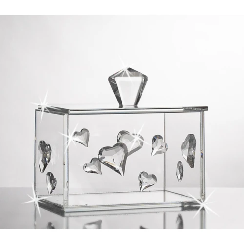 SCATOLA IN CRISTALLO CUORICINI CM.13 - RANOLDI