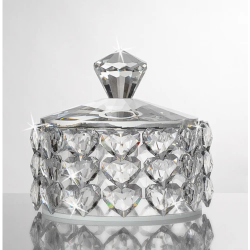 SCATOLA PORTAGIOIE CUORI IN CRISTALLO CM.14 - RANOLDI