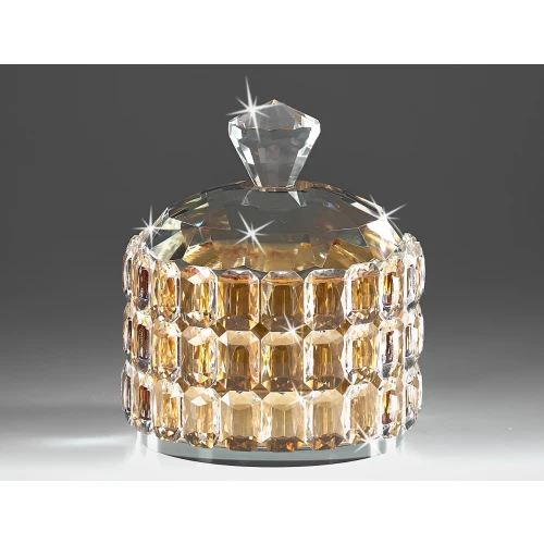 SCATOLA IN CRISTALLO DECORO ORO - RANOLDI