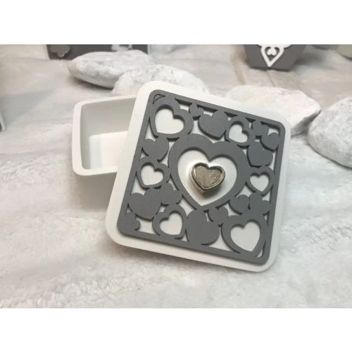 Scatolina cuore inserto argento