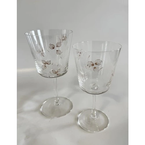 SET 12 BICCHIERI ACQUA/VINO MOLATI E DECORATI