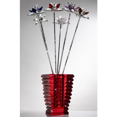 VASO IN CRISTALLO ROSSO - RANOLDI