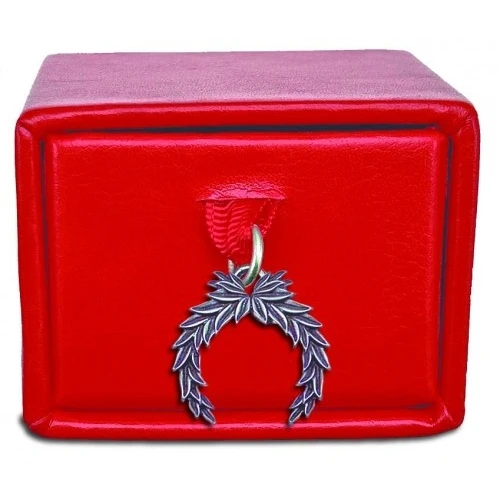 Scatolina porta confetti con corona di alloro per laurea