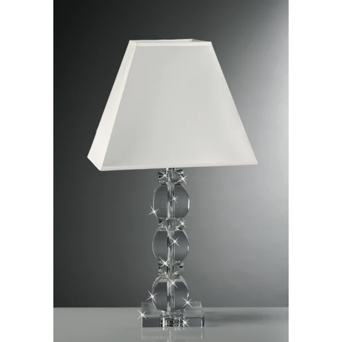 Lampada in Cristallo Sagomato Ranoldi con Paralume Bianco | Design Made in Italy - Alta