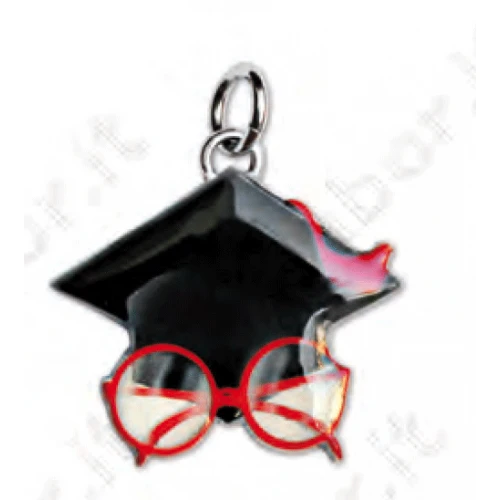 Ciondolo lenti da vista con tocco - Bomboniera laurea