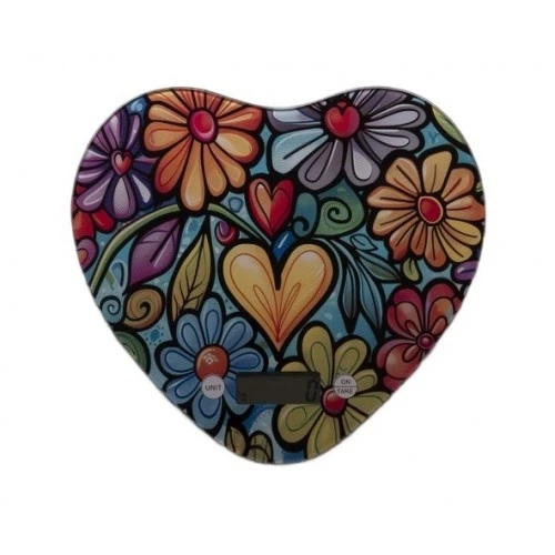 Bilancia Digitale da Cucina Cuorematto Fiore24 - Bomboniera Matrimonio Solidale in Vetro