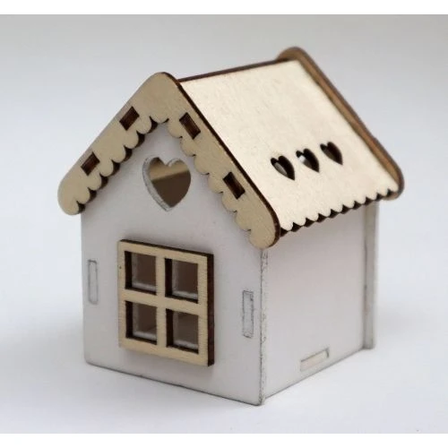 OFFERTA - Portaconfetti casetta legno