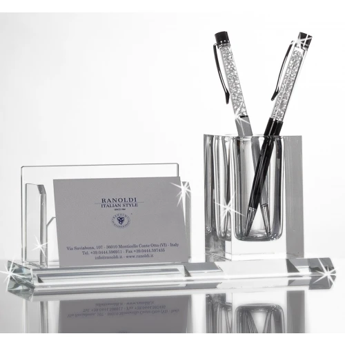 SET SCRIVANIA IN CRISTALLO - RANOLDI
