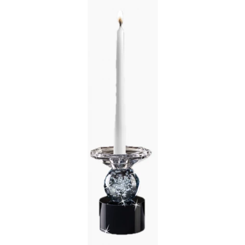 CANDELABRO IN CRISTALLO SFERA AZZURRA - RANOLDI 