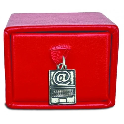 Scatolina porta confetti con computer e chiocciola per laurea in INFORMATICA