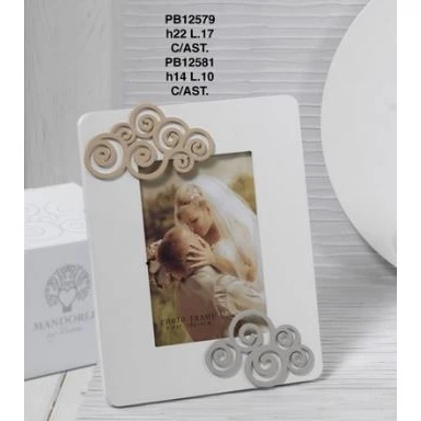 Portafoto con decori in legno - Mandorle