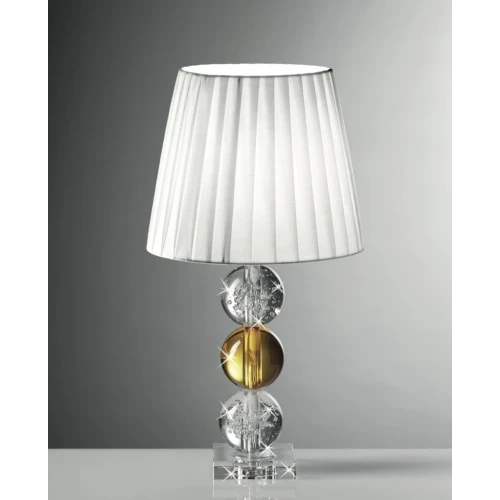 Lampada in Cristallo Ranoldi con Sfere Effetto Bollicine e Ambra | Eleganza Classica