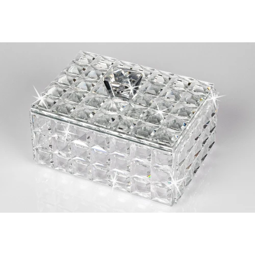 PORTAGIOIELLI IN CRISTALLO CM.17X13X11 ARGENTO - RANOLDI