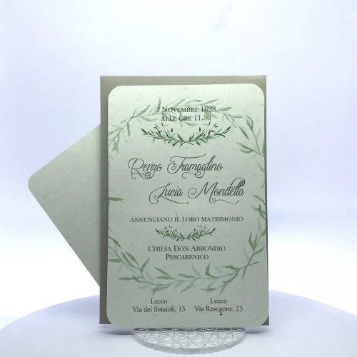 Partecipazioni matrimonio tema ulivo