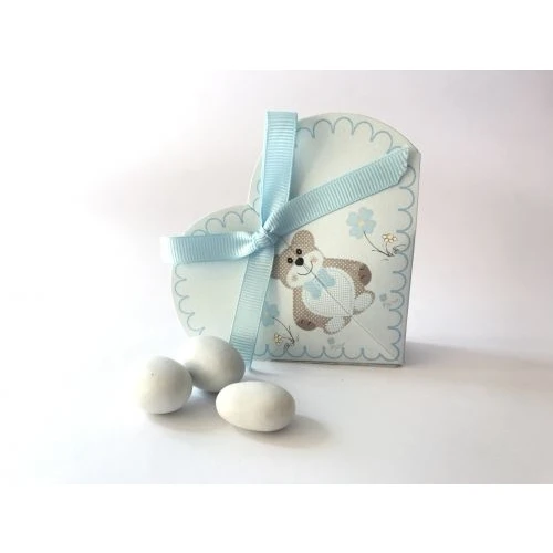 Cuore portaconfetti con orso