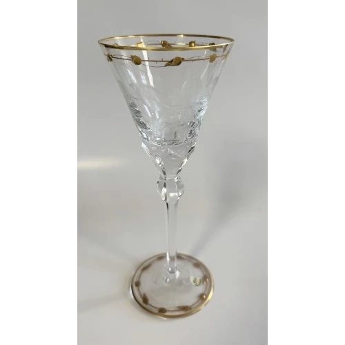 CALICE ACQUA IN CRISTALLO MOLATO FILO ORO - MOSER