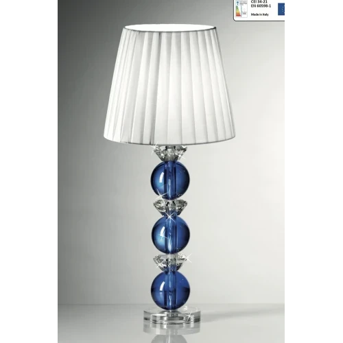 LUME RANOLDI IN CRISTALLO SFERE BLU CM.57