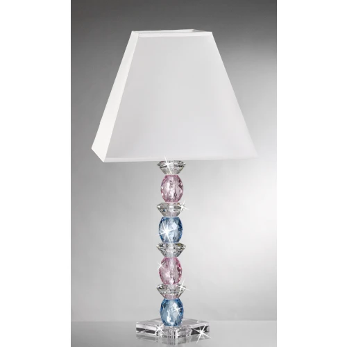 LAMPADA IN CRISTALLO ROSA E AZZURRO - RANOLDI