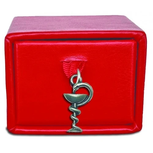 Scatolina porta confetti con ciondolo serpente per laurea in FARMACIA