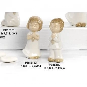 Statua Bimba che prega Comunione- Mandorle